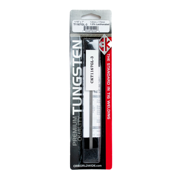 CK Worldwide Tungsten Electrode 1/16" 1.5% Lanthanated