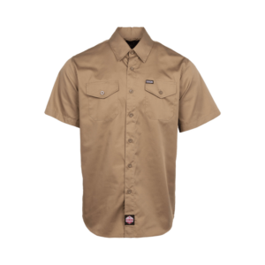 Dixxon Workforce Short Sleeve Work Shirt, Khaki