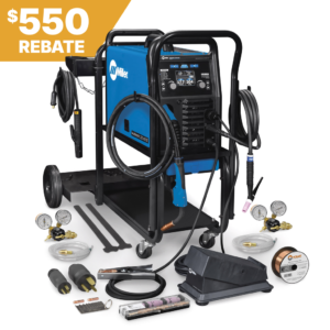 Miller Electric Multimatic® 220 AC/DC w/ Dual Cylinder Welding Cart | Kristian Canada