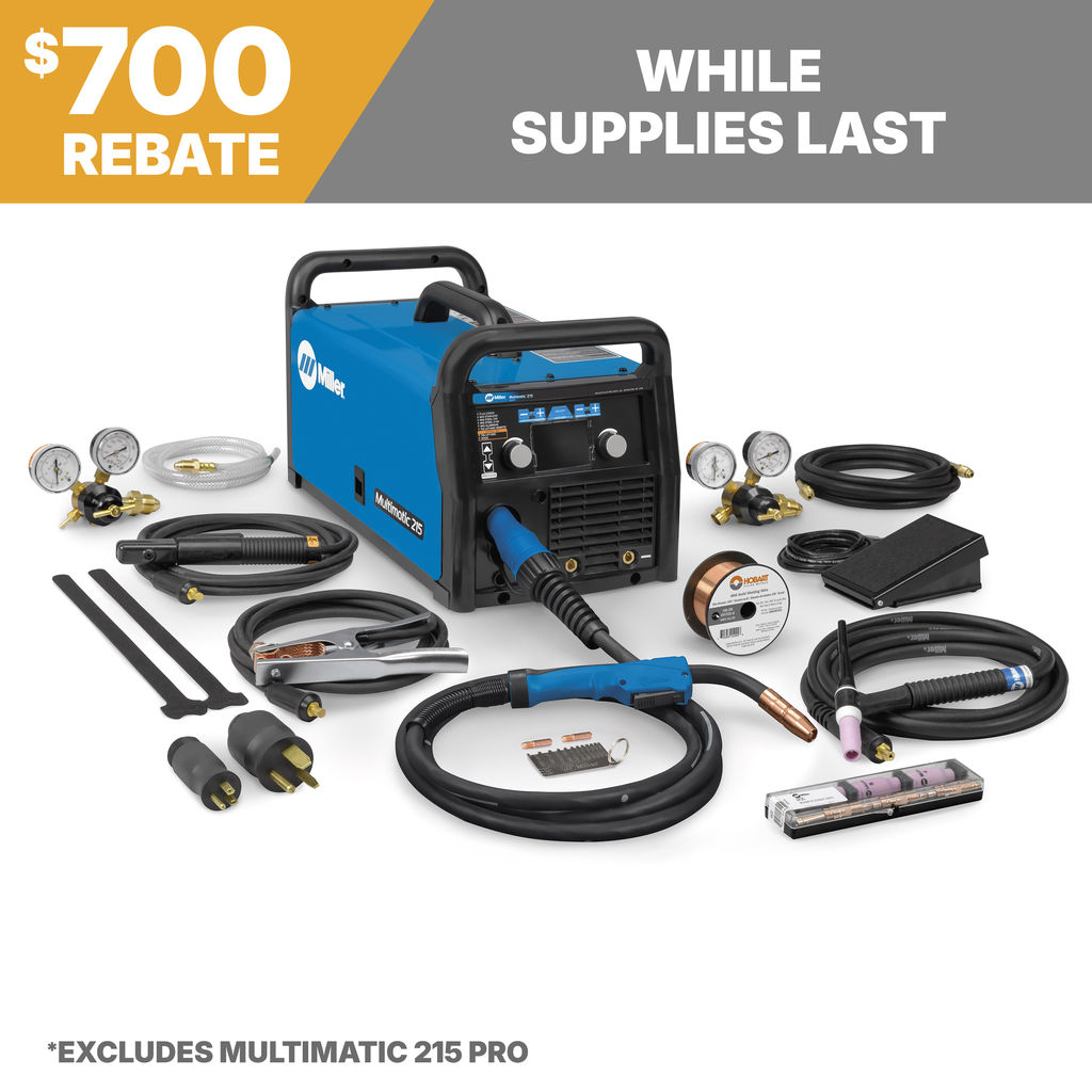 Miller Electric Multimatic® 215 Multiprocess Welder with TIG Kit | Kristian Canada