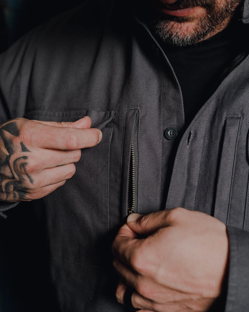 Dixxon Long Sleeve Work Shirt, Grey - Image 3