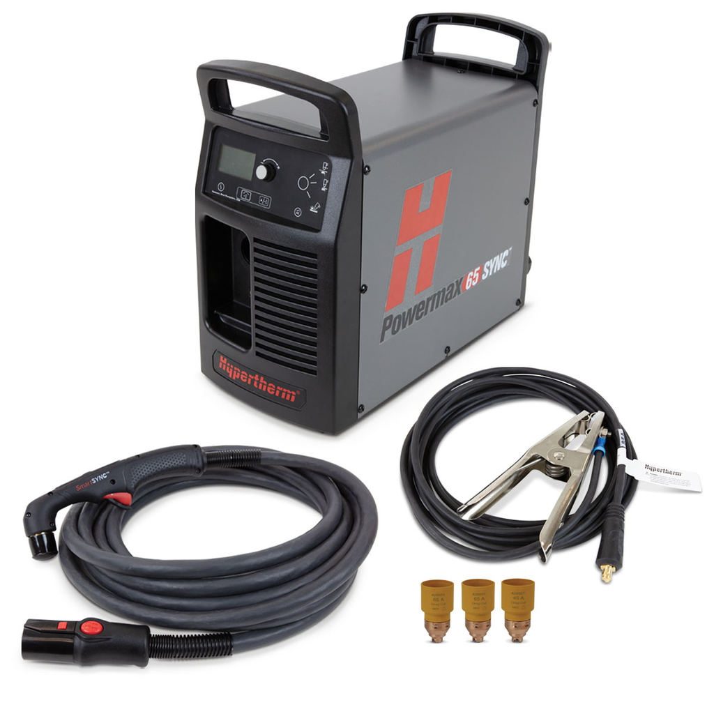 Hypertherm Powermax65 SYNC 200-600V CSA/CPC/75° 25' HAND TORCH/25' LEAD | Kristian Canada